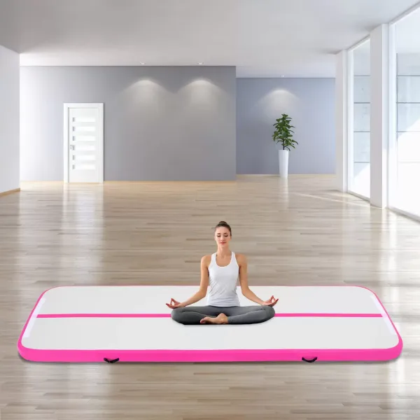 Esterilla de gimnasia de 3 m para el hogar, esterilla de fitness, esterilla de yoga, esterilla de gimnasia inflable, con bomba de aire