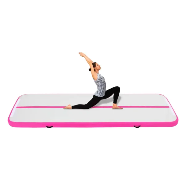 Esterilla de gimnasia de 3 m para el hogar, esterilla de fitness, esterilla de yoga, esterilla de gimnasia inflable, con bomba de aire