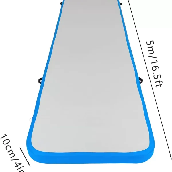 Alfombrilla hinchable para gimnasia, esterilla de yoga, deporte, gimnasio, con bolsa de transporte y bomba de aire eléctrica, 1 x 5 metros Alfombrilla hinchable para gimnasia, esterilla de yoga, deporte, gimnasio, con bolsa de transporte y bomba de aire eléctrica, 1 x 5 metros