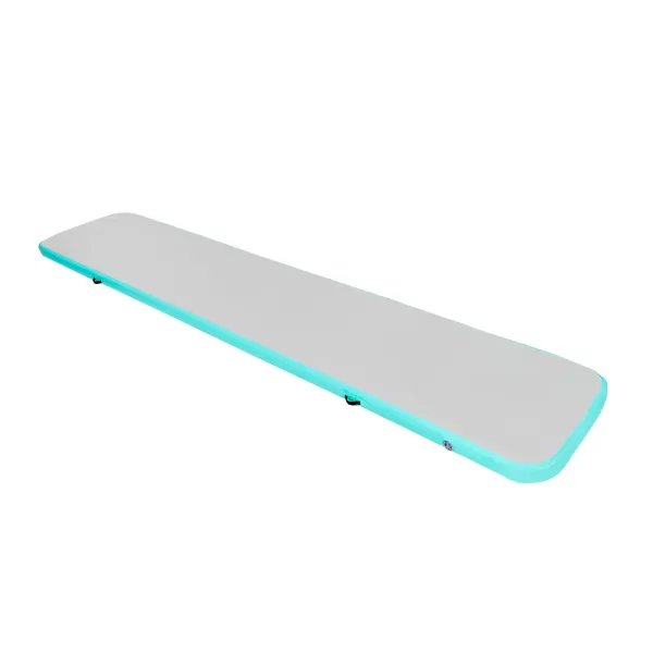 Alfombrilla hinchable para gimnasia, esterilla de yoga, deporte, gimnasio, con bolsa de transporte y bomba de aire eléctrica, 1 x 5 metros