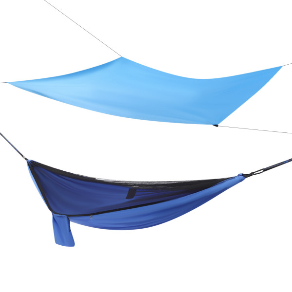 Hamaca para acampar, hamacas con mosquitera y lona para moscas de lluvia, 290*140cm hamaca para mochileros y viajes