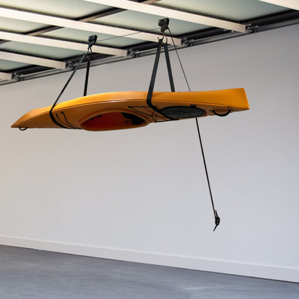 Alzamiento de kayak, alzamiento de canoa de kayak de montaje en techo, elevador de canoa de kayak para garaje de almacenamiento