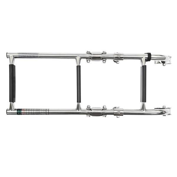 Escalera plegable de 3 peldaños Escalera para pontones de acero inoxidable pulido para barcos