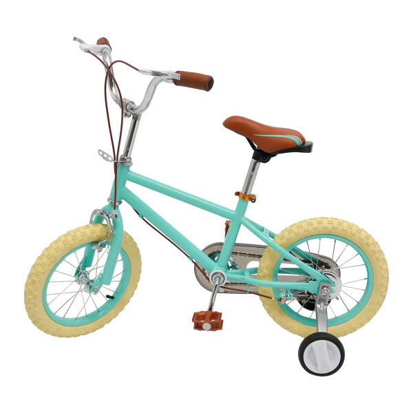 Bicicleta infantil de 14 pulgadas para niñas/niños, para niños de 3 a 4 años y una estatura de 90 – 110 cm,Verde
