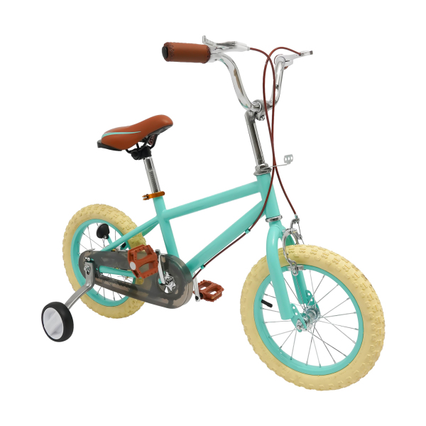 Bicicleta infantil de 14 pulgadas para niñas/niños, para niños de 3 a 4 años y una estatura de 90 – 110 cm,Verde