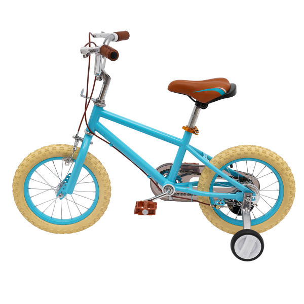 Bicicleta infantil de 14 pulgadas para niñas/niños, para niños de 3 a 4 años y una estatura de 90 – 110 cm (Azul)