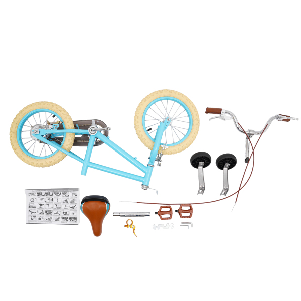 Bicicleta infantil de 14 pulgadas para niñas/niños, para niños de 3 a 4 años y una estatura de 90 – 110 cm (Azul) Bicicleta infantil de 14 pulgadas para niñas/niños, para niños de 3 a 4 años y una estatura de 90 – 110 cm (Azul)