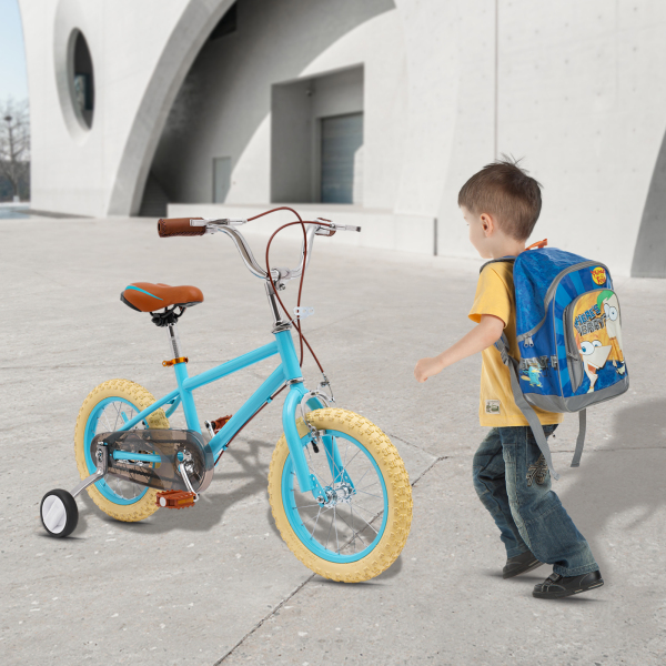 Bicicleta infantil de 14 pulgadas para niñas/niños, para niños de 3 a 4 años y una estatura de 90 – 110 cm (Azul) Bicicleta infantil de 14 pulgadas para niñas/niños, para niños de 3 a 4 años y una estatura de 90 – 110 cm (Azul)
