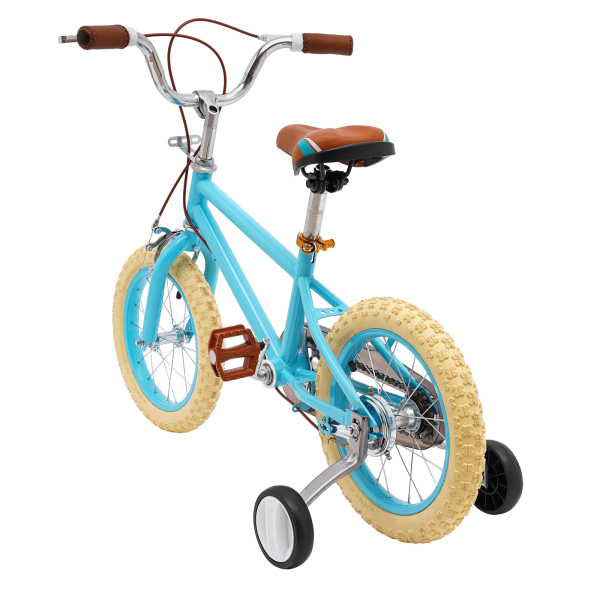 Bicicleta infantil de 14 pulgadas para niñas/niños, para niños de 3 a 4 años y una estatura de 90 – 110 cm (Azul)