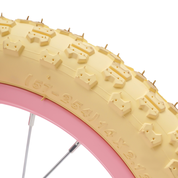 Bicicleta infantil de 14 pulgadas para niñas/niños, para niños de 3 a 4 años y una estatura de 90 – 110 cm (Rosa)