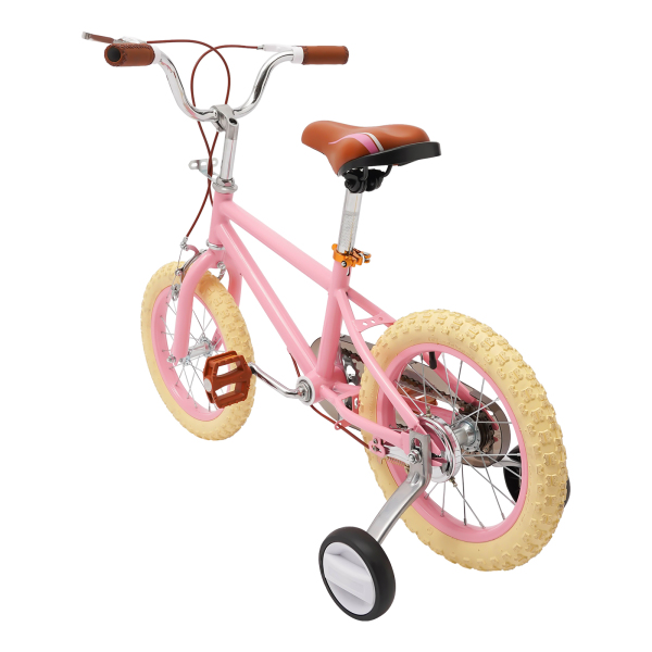 Bicicleta infantil de 14 pulgadas para niñas/niños, para niños de 3 a 4 años y una estatura de 90 – 110 cm (Rosa) Bicicleta infantil de 14 pulgadas para niñas/niños, para niños de 3 a 4 años y una estatura de 90 – 110 cm (Rosa)
