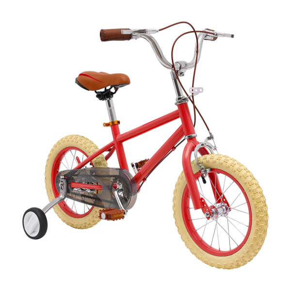 Bicicleta infantil de 14 pulgadas para niñas/niños, para niños de 3 a 4 años y una estatura de 90 – 110 cm,Rojo