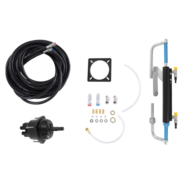 Kit de Dirección Hidráulica Fueraborda, Mecanismo de Dirección Hidráulica de 90 HP para Embarcaciones Marinas con Bomba de Control, Kit de Dirección Hidráulica para Embarcaciones
