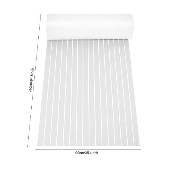 Revestimiento de suelo de espuma EVA autoadhesiva para barcos (240 x 90 x 0,6 cm)