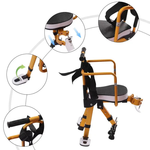 Asiento de Bicicleta para niños Delantero, con Marco de reposabrazos, Compatible con Bicicletas de montaña, para niños de 2 a 5 años (hasta 25 kg) Asiento de Bicicleta para niños Delantero, con Marco de reposabrazos, Compatible con Bicicletas de montaña, para niños de 2 a 5 años (hasta 25 kg)