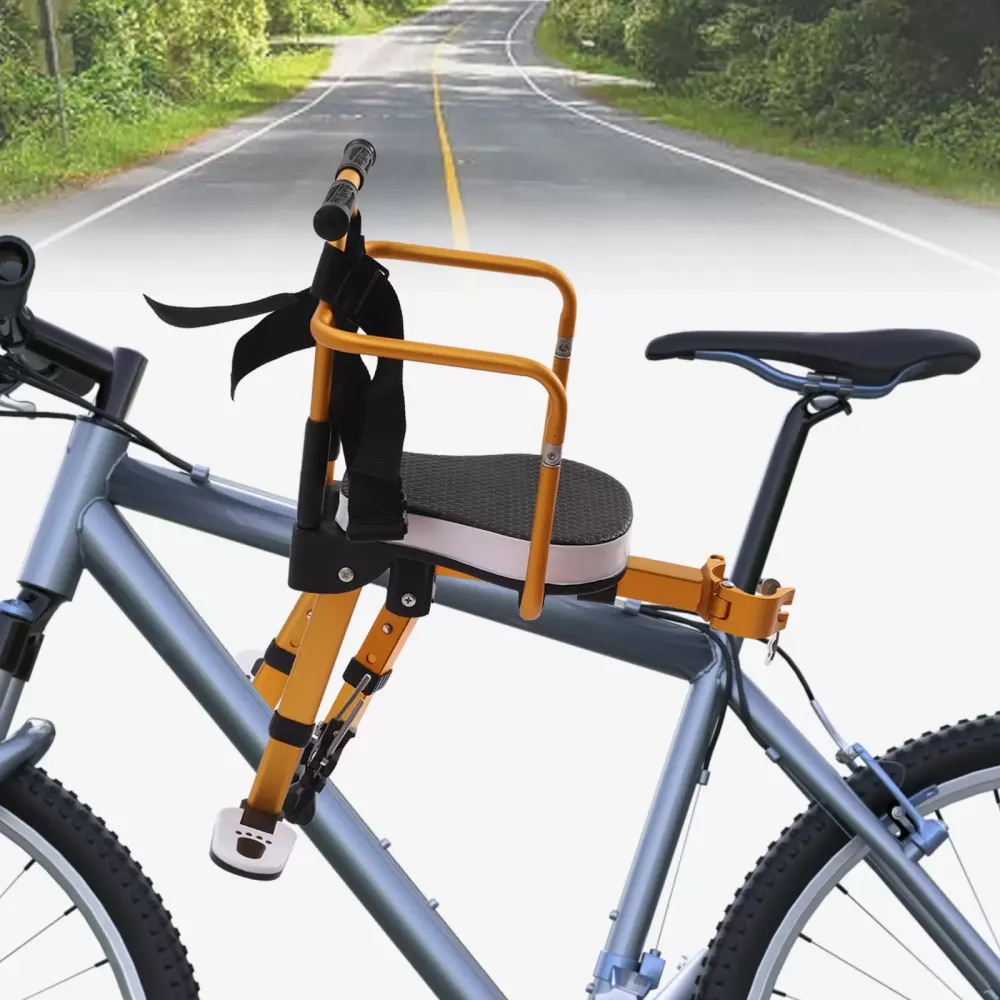 Asiento de Bicicleta para niños Delantero, con Marco de reposabrazos, Compatible con Bicicletas de montaña, para niños de 2 a 5 años (hasta 25 kg)