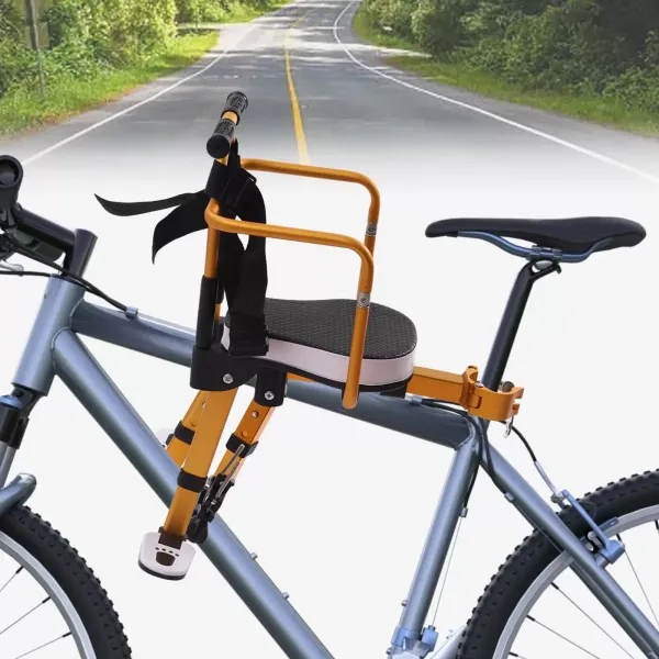 Asiento de Bicicleta para niños Delantero, con Marco de reposabrazos, Compatible con Bicicletas de montaña, para niños de 2 a 5 años (hasta 25 kg)