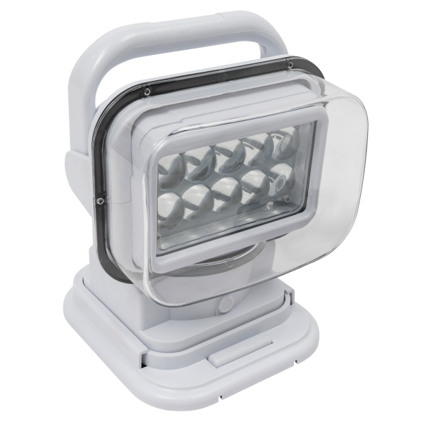 50W Foco de búsqueda giratorio con control remoto inalámbrico, 8000 LM, LED, 18,5 x 15 x 23 cm, blanco