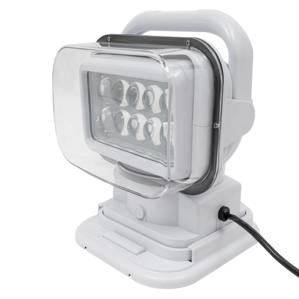 50W Foco de búsqueda giratorio con control remoto inalámbrico, 8000 LM, LED, 18,5 x 15 x 23 cm, blanco