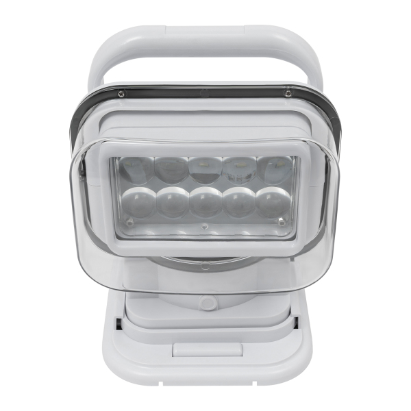 50W Foco de búsqueda giratorio con control remoto inalámbrico, 8000 LM, LED, 18,5 x 15 x 23 cm, blanco