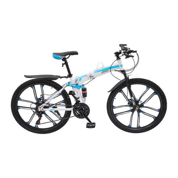 Bicicleta de montaña plegable de 21 velocidades, bicicleta plegable para adultos, bicicleta de montaña, freno de disco de 26 pulgadas Bicicleta de montaña plegable de 21 velocidades, bicicleta plegable para adultos, bicicleta de montaña, freno de disco de 26 pulgadas