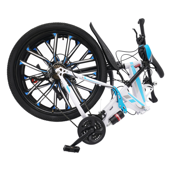 Bicicleta de montaña plegable de 21 velocidades, bicicleta plegable para adultos, bicicleta de montaña, freno de disco de 26 pulgadas