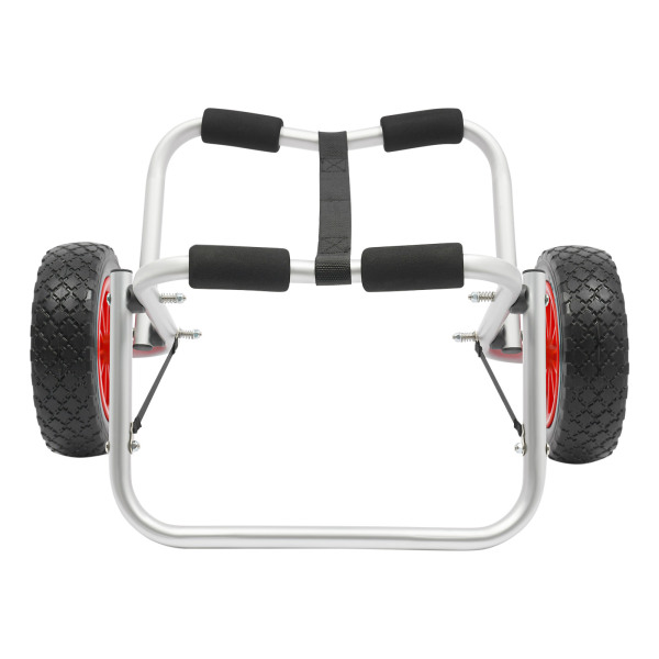 Carro plegable de canoa, con 2 ruedas, con correas de amarre con 1 correa + 2 hebillas fijas, marco de aluminio