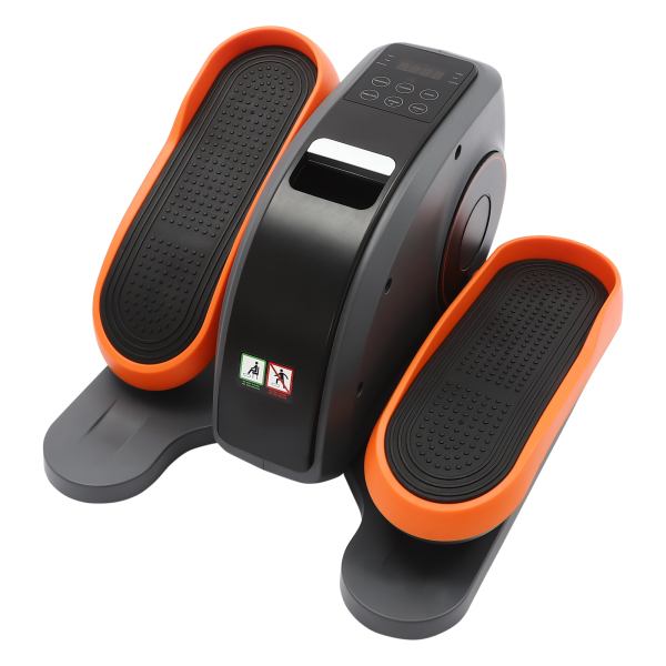 Máquina elíptica bajo escritorio para personas mayores, entrenador portátil para oficina en casa con mando a distancia, Naranja