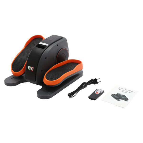 Máquina elíptica bajo escritorio para personas mayores, entrenador portátil para oficina en casa con mando a distancia, Naranja