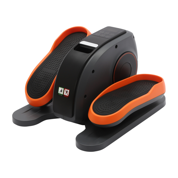 Máquina elíptica bajo escritorio para personas mayores, entrenador portátil para oficina en casa con mando a distancia, Naranja