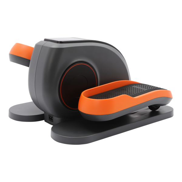 Máquina elíptica bajo escritorio para personas mayores, entrenador portátil para oficina en casa con mando a distancia, Naranja