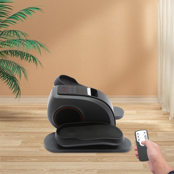 Máquina elíptica bajo escritorio para personas mayores, entrenador portátil para oficina en casa con mando a distancia, Gris oscuro