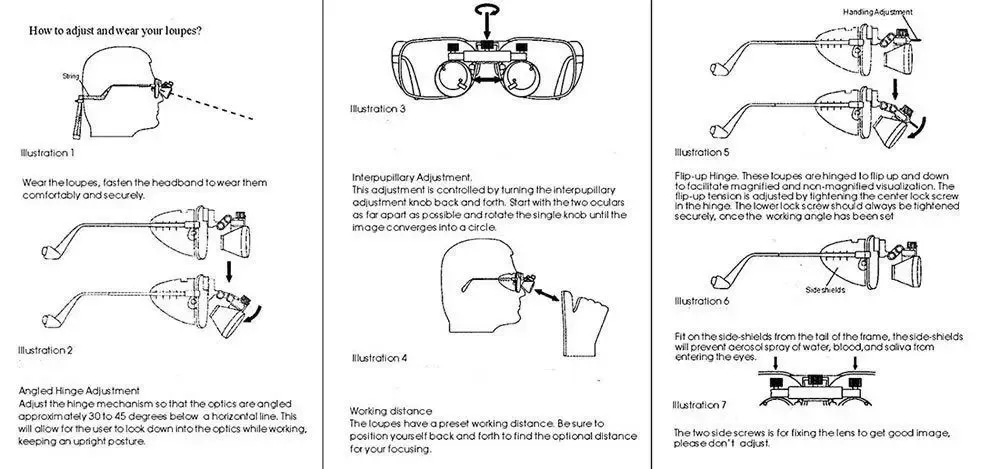 Lupa binocular para laboratorio (3,5x420 mm, incluye linterna LED)