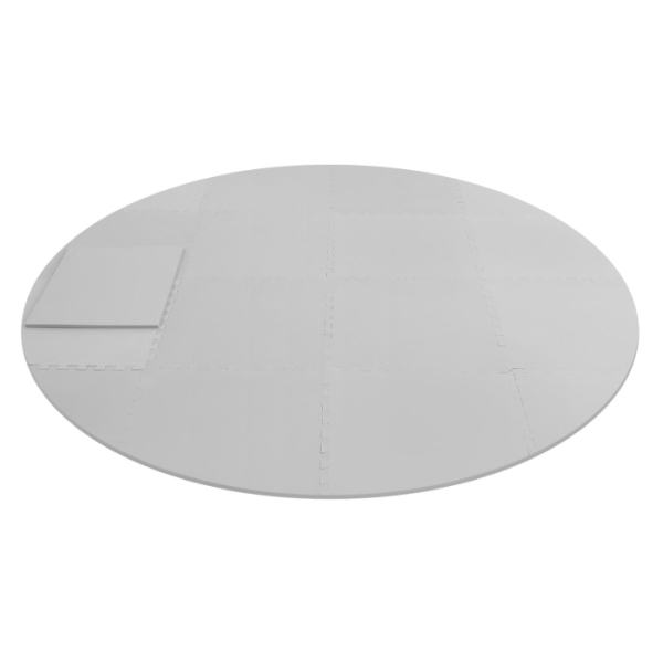 Alfombrilla de baño con aislamiento de EVA redondo, para piscina al aire libre, 196 cm x 12 mm, color gris Alfombrilla de baño con aislamiento de EVA redondo, para piscina al aire libre, 196 cm x 12 mm, color gris