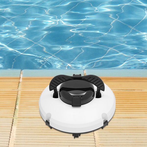 Robot aspirador sin cable para piscinas, Robot limpiafondos automático, Velocidad de arrastre: 17m/55.77ft /Min, 33*23cm Robot aspirador sin cable para piscinas, Robot limpiafondos automático, Velocidad de arrastre: 17m/55.77ft /Min, 33*23cm