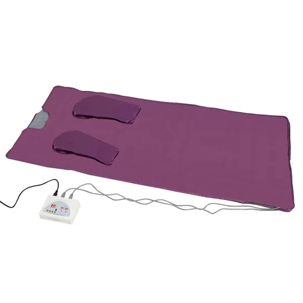 Manta de sauna, Oxford infrarrojos 95 – 176 ℉, manta de infrarrojos con mangas y mando a distancia, portátil para relajación corporal en casa, morado