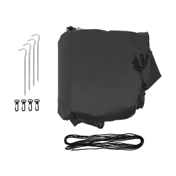 Cubierta redonda para piscina Cobertor de piscina con hebilla mejorada cuerda clavos para el suelo 366 cm Cubierta redonda para piscina Cobertor de piscina con hebilla mejorada cuerda clavos para el suelo 366 cm