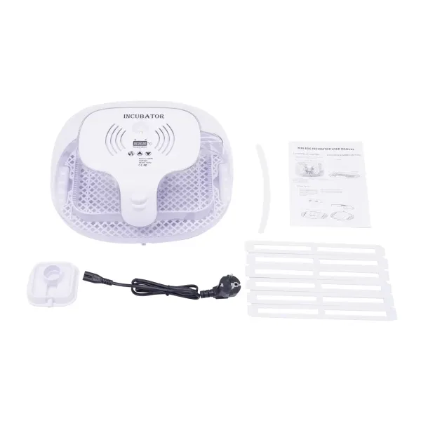 Incubadora de 16 huevos, totalmente automática, digital, incubadora de pollos, 20 – 50 ℃, control de temperatura, pantalla LCD