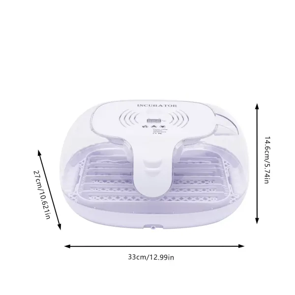 Incubadora de 16 huevos, totalmente automática, digital, incubadora de pollos, 20 – 50 ℃, control de temperatura, pantalla LCD