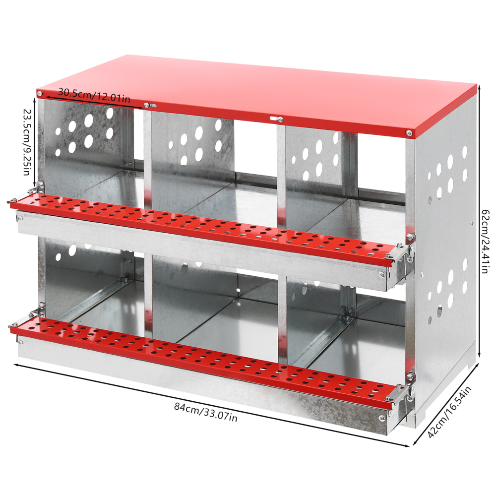 Cajas nido para gallinas, caja nido de 6 agujeros para gallinas, gallinero para gallinas ponedoras