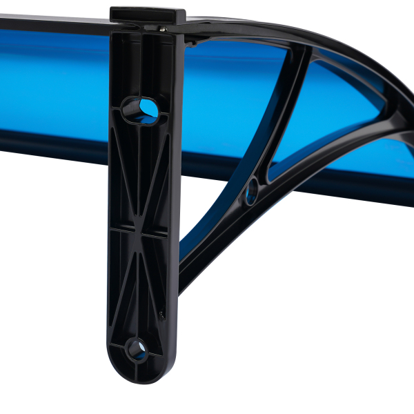 Toldo para ventana y puerta de 80×80 cm, toldo exterior para ventana, toldo con fregadero grande - Soporte negro + cobertizo azul lago Toldo para ventana y puerta de 80×80 cm, toldo exterior para ventana, toldo con fregadero grande - Soporte negro + cobertizo azul lago