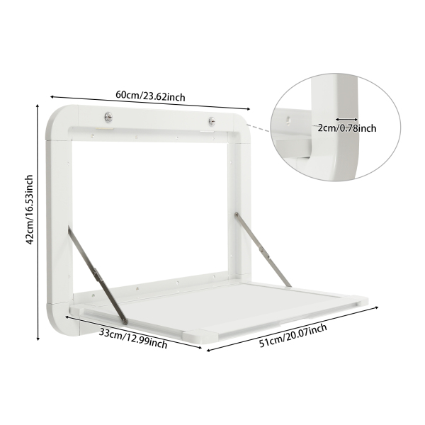 Mesa de picnic plegable de aluminio para autocaravana - Blanca