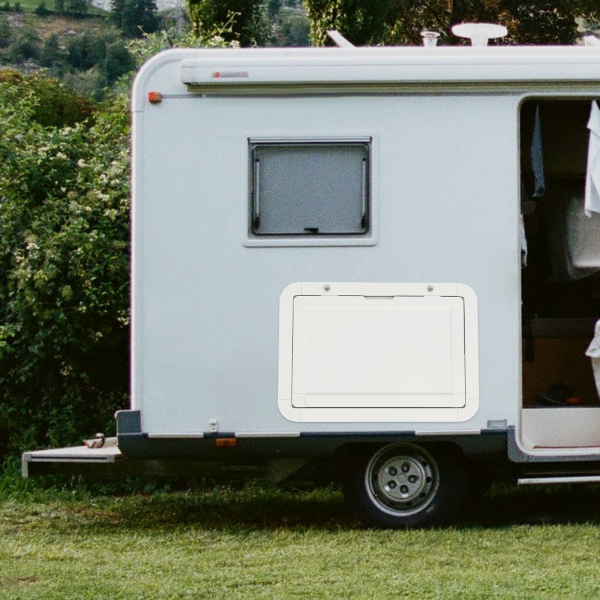 Mesa de picnic plegable de aluminio para autocaravana - Blanca