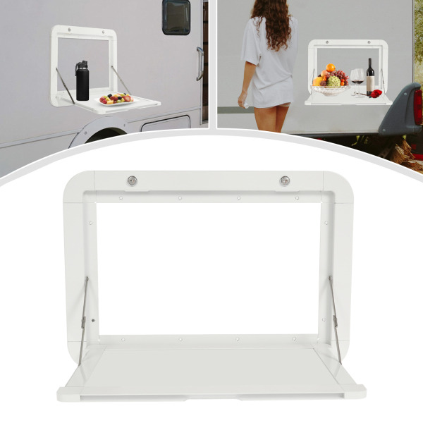 Mesa de picnic plegable de aluminio para autocaravana - Blanca Mesa de picnic plegable de aluminio para autocaravana - Blanca