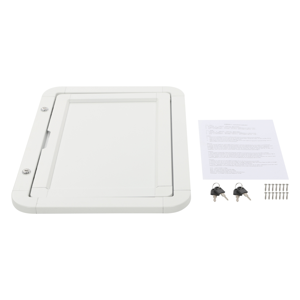 Mesa de picnic plegable de aluminio para autocaravana - Blanca