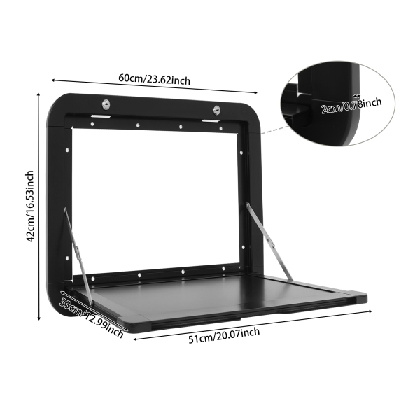 Mesa de picnic plegable de aluminio para autocaravanas - Negra Mesa de picnic plegable de aluminio para autocaravanas - Negra
