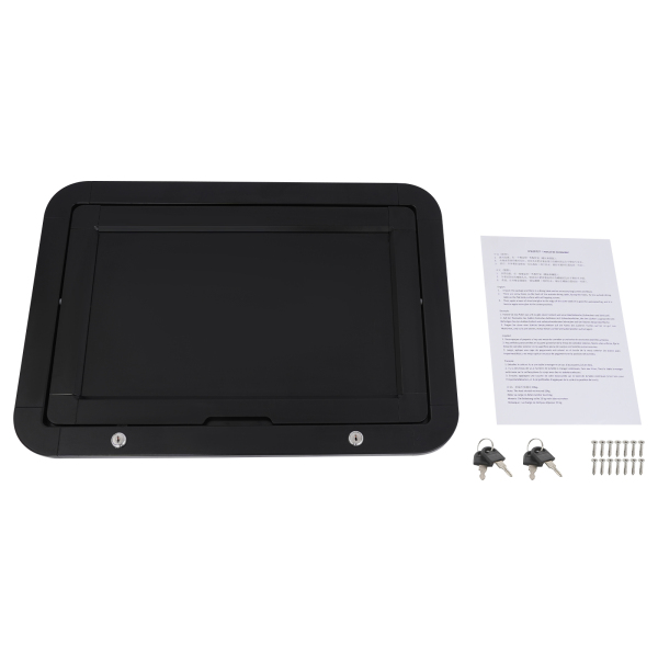 Mesa de picnic plegable de aluminio para autocaravanas - Negra