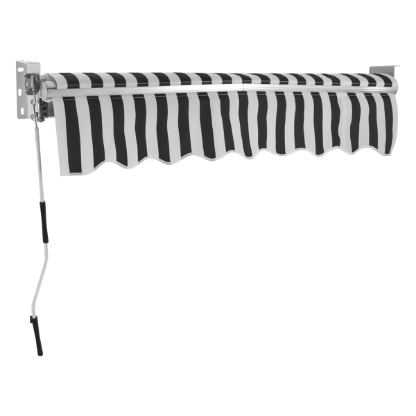 Toldo retráctil manual, Toldo para puertas y ventanas con manivela, Parasol para exteriores, Excelente rendimiento, 2*1,5 m