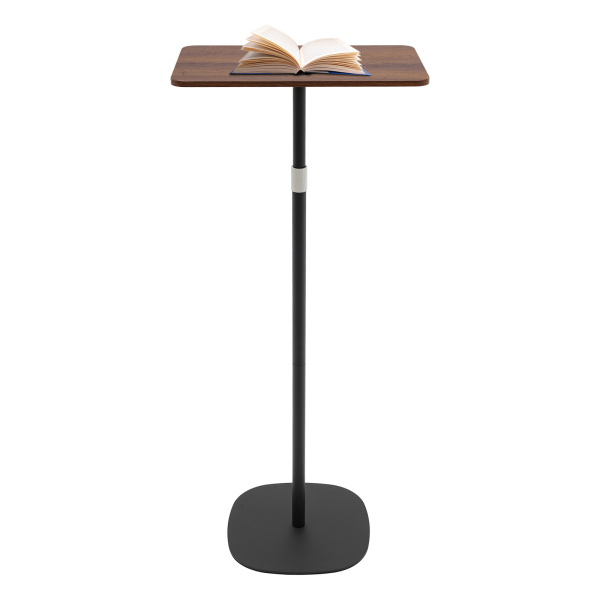 Escritorio de pie de 46 a 120 cm, escritorio móvil, mesa auxiliar ajustable para oficinas, salas de conferencias y salas de estudio - Negro, nogal Escritorio de pie de 46 a 120 cm, escritorio móvil, mesa auxiliar ajustable para oficinas, salas de conferencias y salas de estudio - Negro, nogal