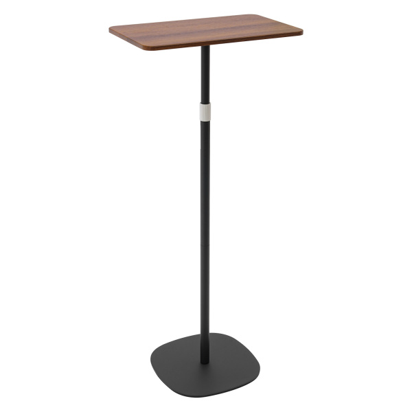 Escritorio de pie de 46 a 120 cm, escritorio móvil, mesa auxiliar ajustable para oficinas, salas de conferencias y salas de estudio - Negro, nogal Escritorio de pie de 46 a 120 cm, escritorio móvil, mesa auxiliar ajustable para oficinas, salas de conferencias y salas de estudio - Negro, nogal